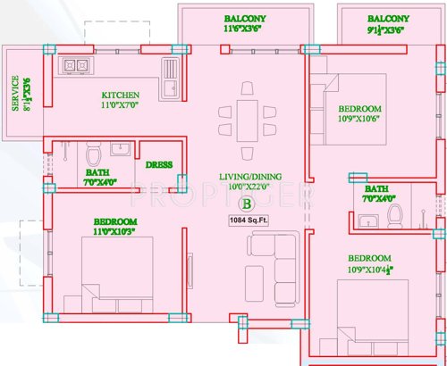 Salma Royal Splendour (3BHK+2T (1,084 sq ft) 1084 sq ft) Salma Royal Splendour (3BHK+2T (1,084 sq ft) 1084 sq ft)