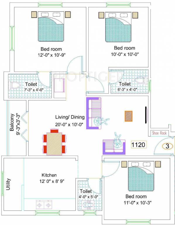 NewCrest Sai Enclave (3BHK+3T (1,120 sq ft) 1120 sq ft) NewCrest Sai Enclave (3BHK+3T (1,120 sq ft) 1120 sq ft)