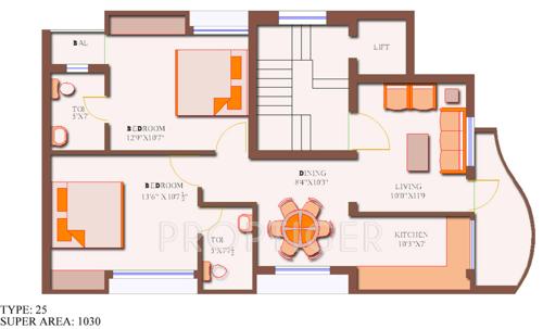 Neoteric Garden Homes (2BHK+2T (1,030 sq ft) 1030 sq ft) Neoteric Garden Homes (2BHK+2T (1,030 sq ft) 1030 sq ft)