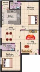 VJS Kumaran Sukrataa (2BHK+2T (940 sq ft) 940 sq ft)