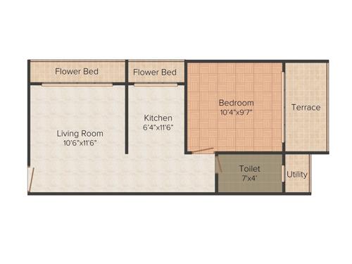 Aristo Krishna Residency (1BHK+1T (688 sq ft) 688 sq ft)
