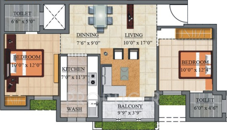 Agni Bala Raga (2BHK+2T (1,012 sq ft) 1012 sq ft) Agni Bala Raga (2BHK+2T (1,012 sq ft) 1012 sq ft)