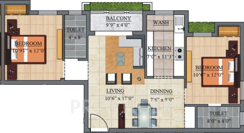 Agni Bala Raga (2BHK+2T (1,082 sq ft) 1082 sq ft) Agni Bala Raga (2BHK+2T (1,082 sq ft) 1082 sq ft)