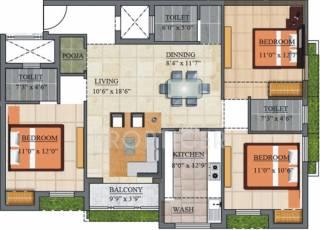 Agni Bala Raga (3BHK+3T (1,531 sq ft) Pooja Room 1531 sq ft) Agni Bala Raga (3BHK+3T (1,531 sq ft) Pooja Room 1531 sq ft)
