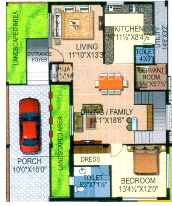 Pragati Green Meadows (3BHK+4T (2,400 sq ft) Servant Room 2400 sq ft)