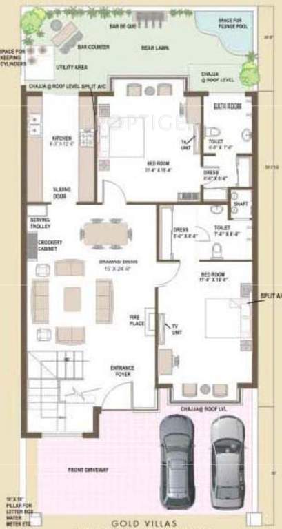 Premium The Courtyard Villas (5BHK+5T (1,530 sq ft) 1530 sq ft)