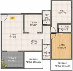Ozone Springs (2BHK+2T (1,101 sq ft) 1101 sq ft) Ozone Springs (2BHK+2T (1,101 sq ft) 1101 sq ft)
