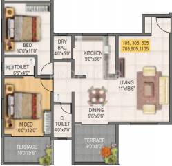 Ozone Springs (2BHK+2T (1,144 sq ft) 1144 sq ft) Ozone Springs (2BHK+2T (1,144 sq ft) 1144 sq ft)