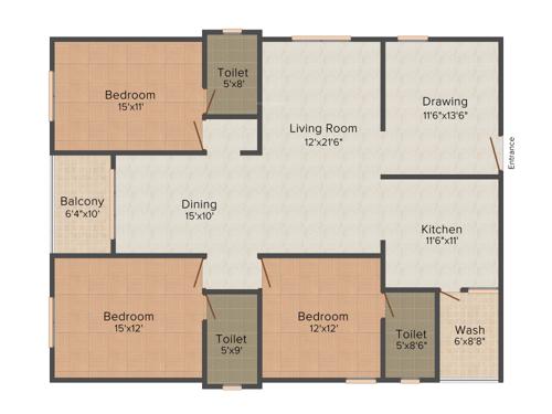 Manbhum Avalon (3BHK+3T (1,925 sq ft) 1925 sq ft)