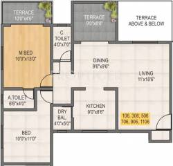 Ozone Springs (2BHK+2T (1,128 sq ft) 1128 sq ft) Ozone Springs (2BHK+2T (1,128 sq ft) 1128 sq ft)