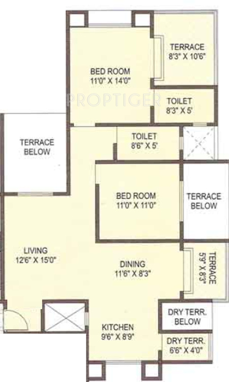 Surana Zinnea (2BHK+2T (1,104 sq ft) 1104 sq ft) Surana Zinnea (2BHK+2T (1,104 sq ft) 1104 sq ft)