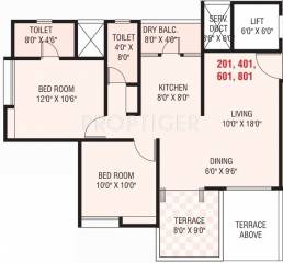 Nirman Silver Mist (2BHK+2T (981 sq ft) 981 sq ft) Nirman Silver Mist (2BHK+2T (981 sq ft) 981 sq ft)