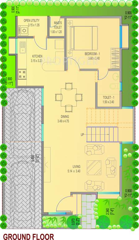 Aratt Amora (3BHK+3T (1,875 sq ft) + Study Room 1875 sq ft)