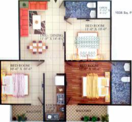 Maan Apartment (3BHK+2T (1,080 sq ft) 1080 sq ft)