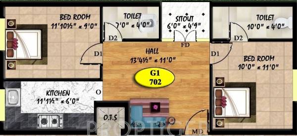 Bhaveshwar Oro Block II (2BHK+2T (702 sq ft) 702 sq ft) Bhaveshwar Oro Block II (2BHK+2T (702 sq ft) 702 sq ft)