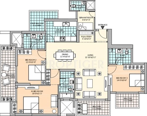 M3M Latitude (3BHK+4T (2,380 sq ft) + Servant Room 2380 sq ft) M3M Latitude (3BHK+4T (2,380 sq ft) + Servant Room 2380 sq ft)