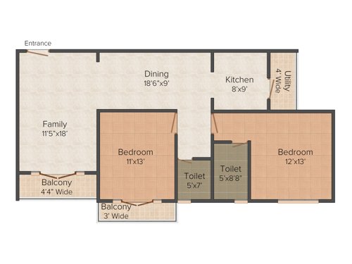 Chithaary Aastha (2BHK+2T (1,326 sq ft) 1326 sq ft) Chithaary Aastha (2BHK+2T (1,326 sq ft) 1326 sq ft)