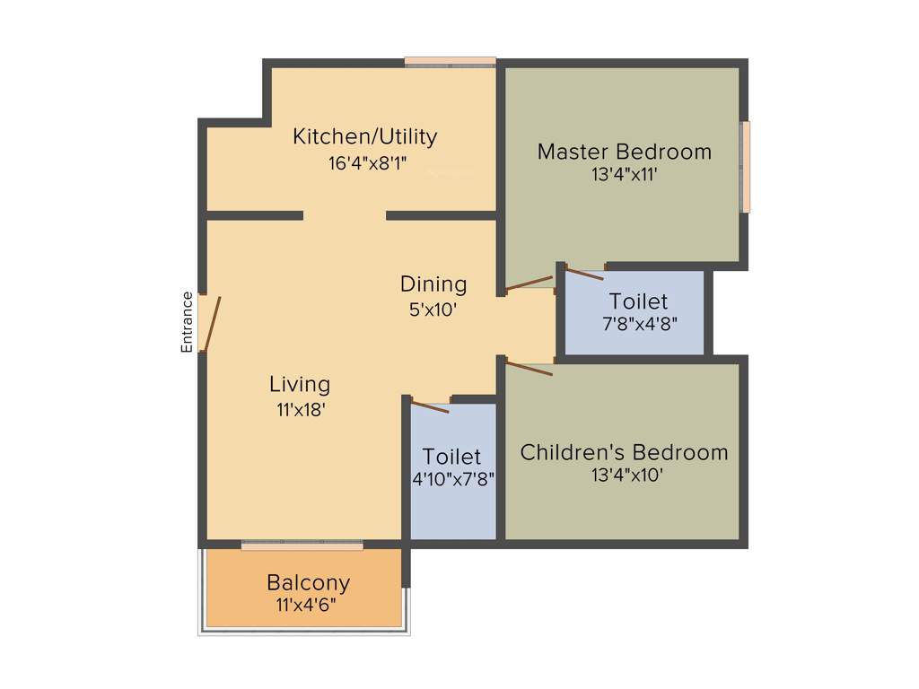 Mahendra Elena 5 (2BHK+2T (1,095 sq ft) 1095 sq ft)
