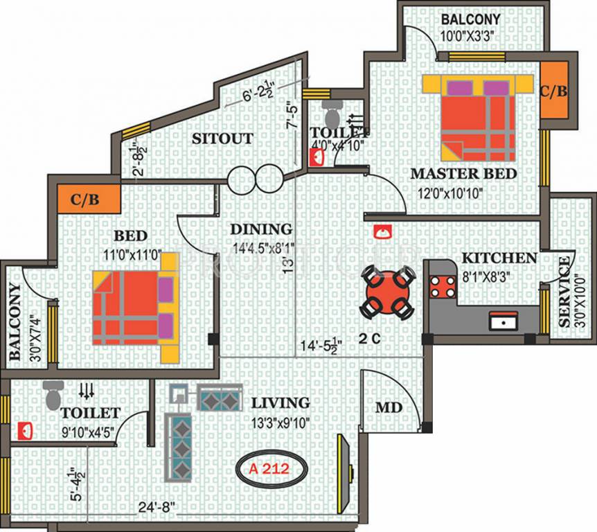 Vaikund Srishti (2BHK+2T (1,390 sq ft) 1390 sq ft) Vaikund Srishti (2BHK+2T (1,390 sq ft) 1390 sq ft)
