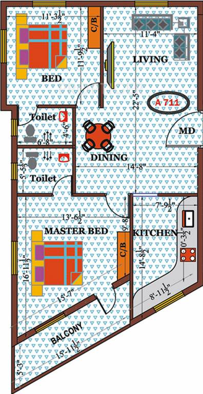 Vaikund Srishti (2BHK+2T (1,174 sq ft) 1174 sq ft) Vaikund Srishti (2BHK+2T (1,174 sq ft) 1174 sq ft)