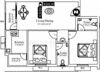 Man Amity Homes (2BHK+2T (841 sq ft) 841 sq ft) Man Amity Homes (2BHK+2T (841 sq ft) 841 sq ft)