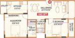 Divya GM Nest Apartment (2BHK+2T (1,002 sq ft) 1002 sq ft)