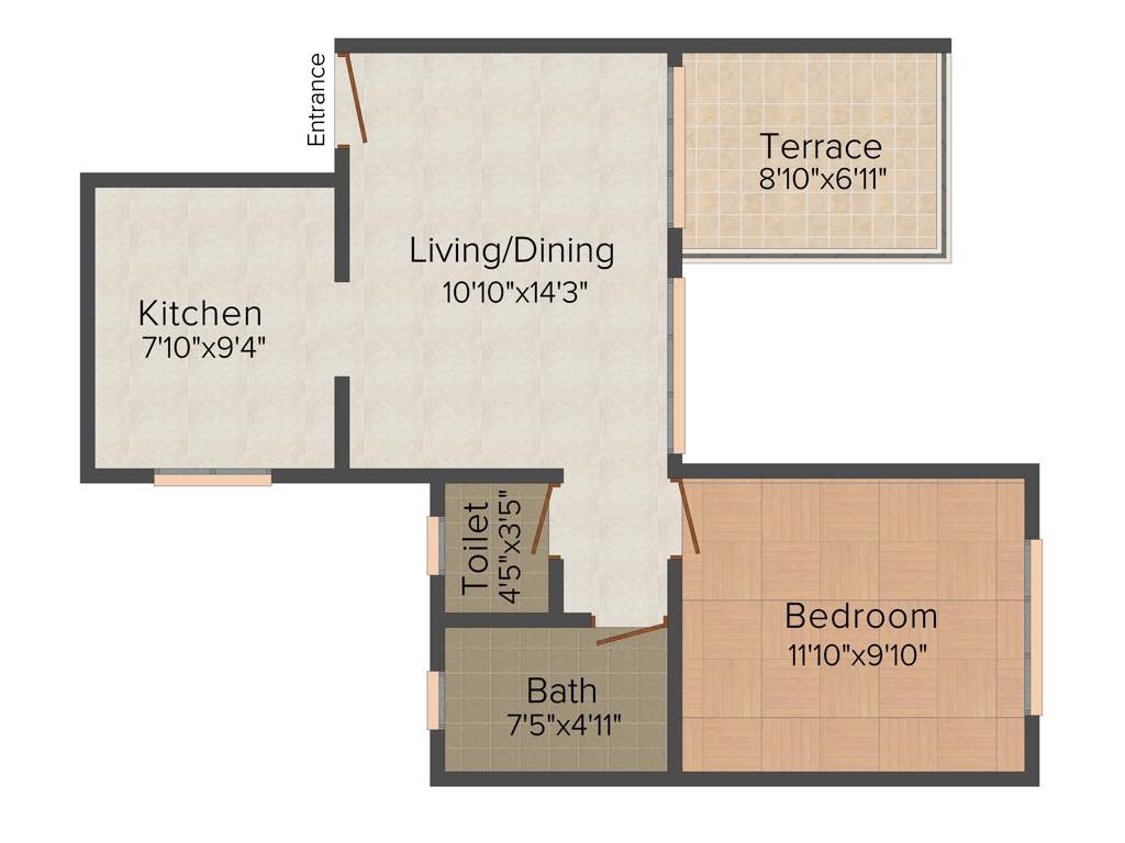 Avishkar Primero (1BHK+1T (629 sq ft) 629 sq ft)