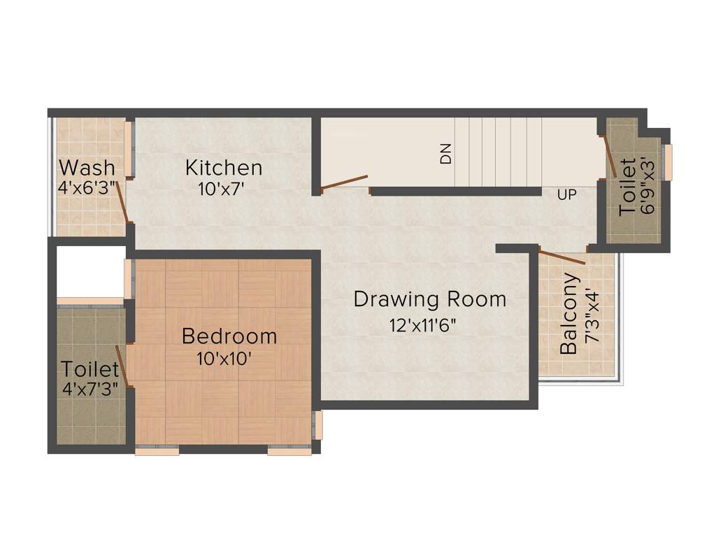 Suryam Placid (3BHK+3T (1,575 sq ft) 1575 sq ft)