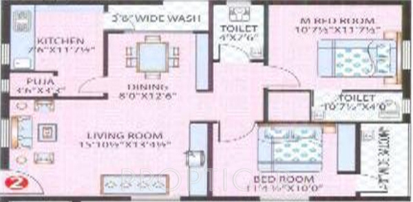 Jaiveer Residency (2BHK+2T (1,140 sq ft) + Pooja Room 1140 sq ft) Jaiveer Residency (2BHK+2T (1,140 sq ft) + Pooja Room 1140 sq ft)