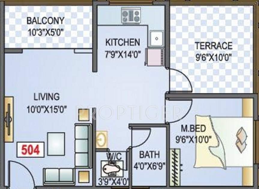 Shree Sriroz Paradise II (1BHK+1T (582 sq ft) 582 sq ft)