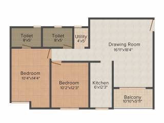 Ashiana Dwarka (2BHK+2T (1,150 sq ft) 1150 sq ft)