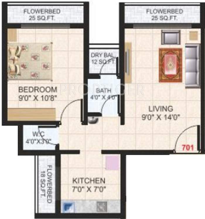 Amrut Amrut (1BHK+1T (650 sq ft) 650 sq ft)