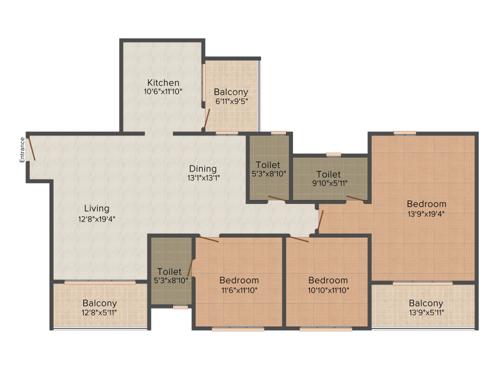 Sobha Rio Vista (3BHK+3T (2,046 sq ft) 2046 sq ft) Sobha Rio Vista (3BHK+3T (2,046 sq ft) 2046 sq ft)