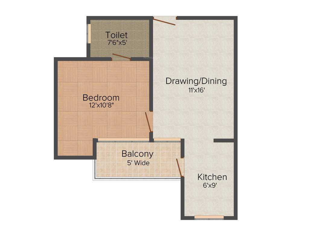 Viva Heights (1BHK+1T (640 sq ft) 640 sq ft)