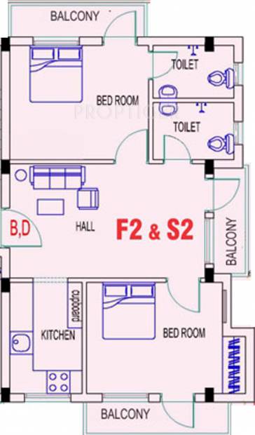 Blue Swan Blue Swan Homes (2BHK+2T (909 sq ft) 909 sq ft)