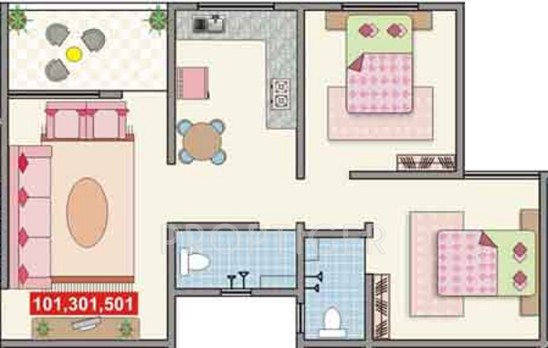 Shree Rivera (2BHK+2T (837 sq ft) 837 sq ft) Shree Rivera (2BHK+2T (837 sq ft) 837 sq ft)