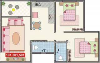 Shree Rivera (2BHK+2T (837 sq ft) 837 sq ft) Shree Rivera (2BHK+2T (837 sq ft) 837 sq ft)