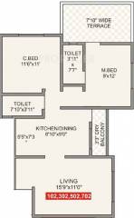 Shree Rivera (2BHK+2T (996 sq ft) 996 sq ft) Shree Rivera (2BHK+2T (996 sq ft) 996 sq ft)