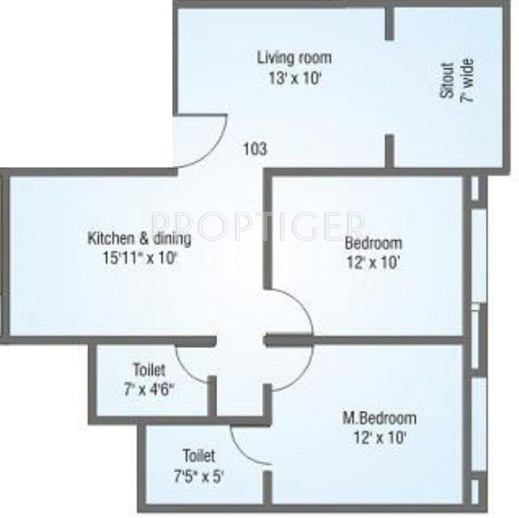 Namrata Flora City (2BHK+2T (940 sq ft) 940 sq ft) Namrata Flora City (2BHK+2T (940 sq ft) 940 sq ft)