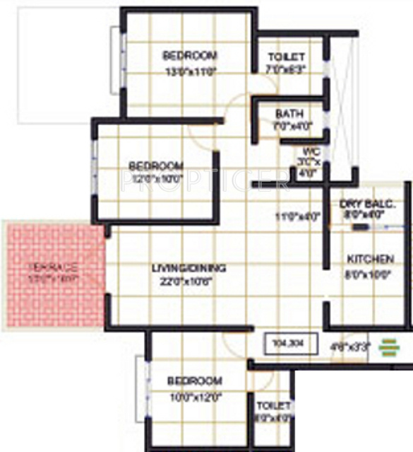 Mittal Sun Residency (3BHK+3T (1,432 sq ft) 1432 sq ft) Mittal Sun Residency (3BHK+3T (1,432 sq ft) 1432 sq ft)