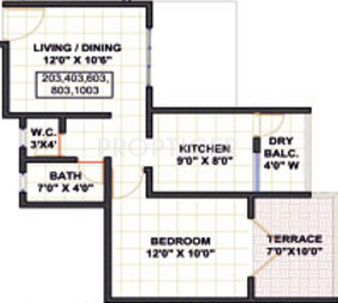 Mittal Sun Residency (1BHK+1T (694 sq ft) 694 sq ft) Mittal Sun Residency (1BHK+1T (694 sq ft) 694 sq ft)