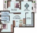Blue Oak Elite (2BHK+2T (1,008 sq ft) + Study Room 1008 sq ft) Blue Oak Elite (2BHK+2T (1,008 sq ft) + Study Room 1008 sq ft)