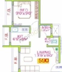 Devkrupa Dev Ashish (1BHK+1T (590 sq ft) 590 sq ft) Devkrupa Dev Ashish (1BHK+1T (590 sq ft) 590 sq ft)