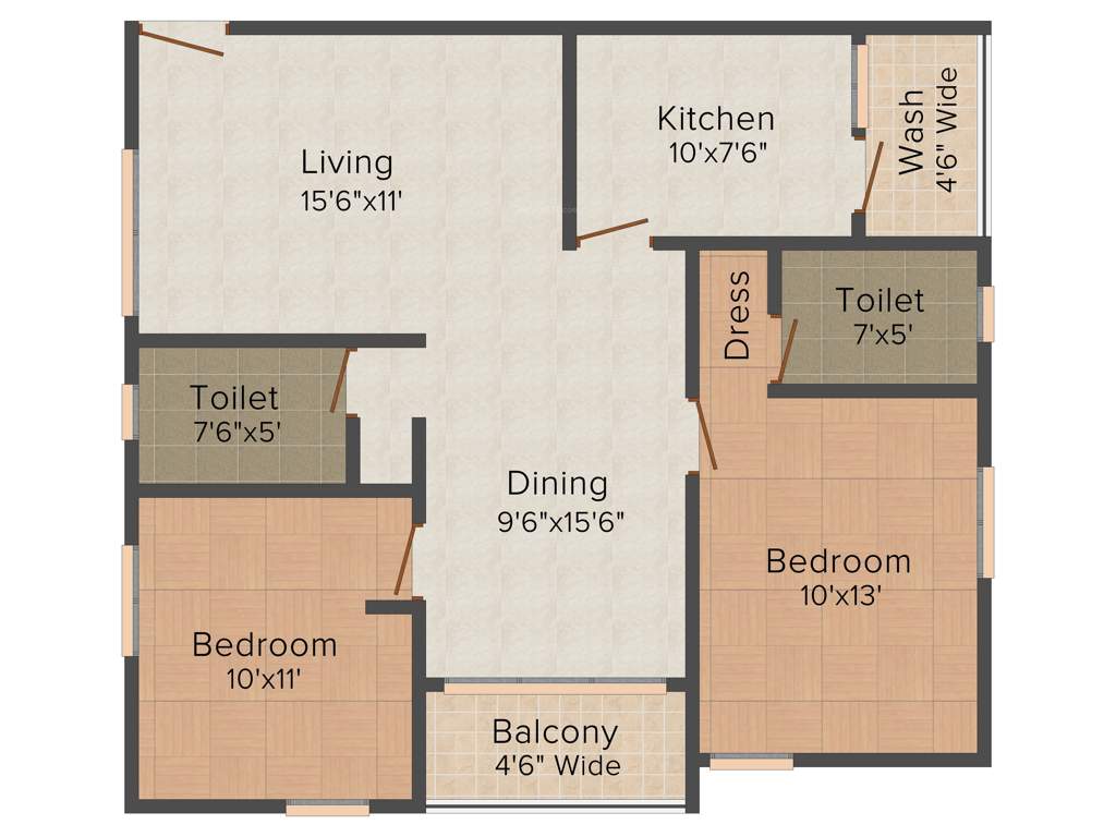 Garuda Garuda Estilo Homes (2BHK+2T (1,239 sq ft) 1239 sq ft)
