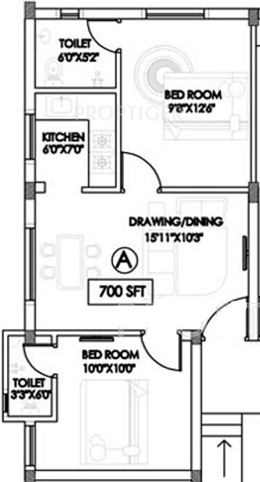 Le Monarch (2BHK+2T (700 sq ft) 700 sq ft) Le Monarch (2BHK+2T (700 sq ft) 700 sq ft)