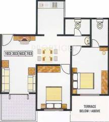 GK Dwarka Queens Park (2BHK+2T (1,096 sq ft) 1096 sq ft)