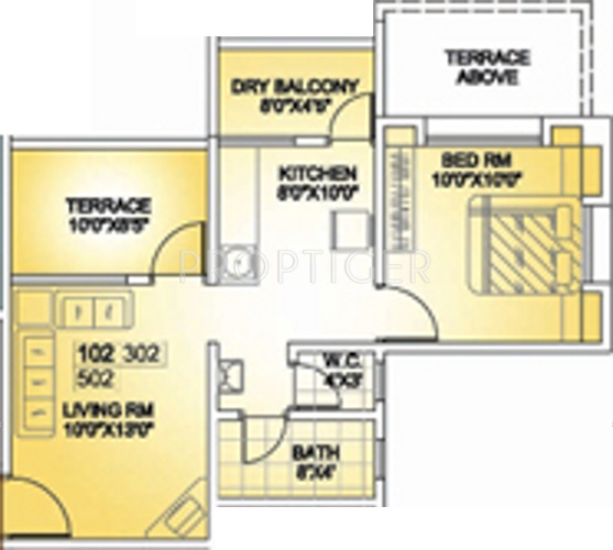 Tarangana Residency (1BHK+1T (631 sq ft) 631 sq ft)