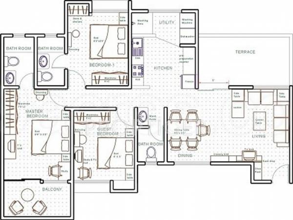 OM The Hillside (3BHK+3T (1,340 sq ft) 1340 sq ft)