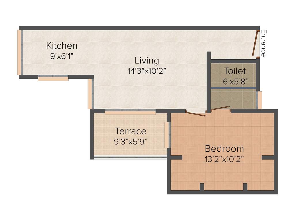 Krish The Pavillion (1BHK+1T (533 sq ft) 533 sq ft)