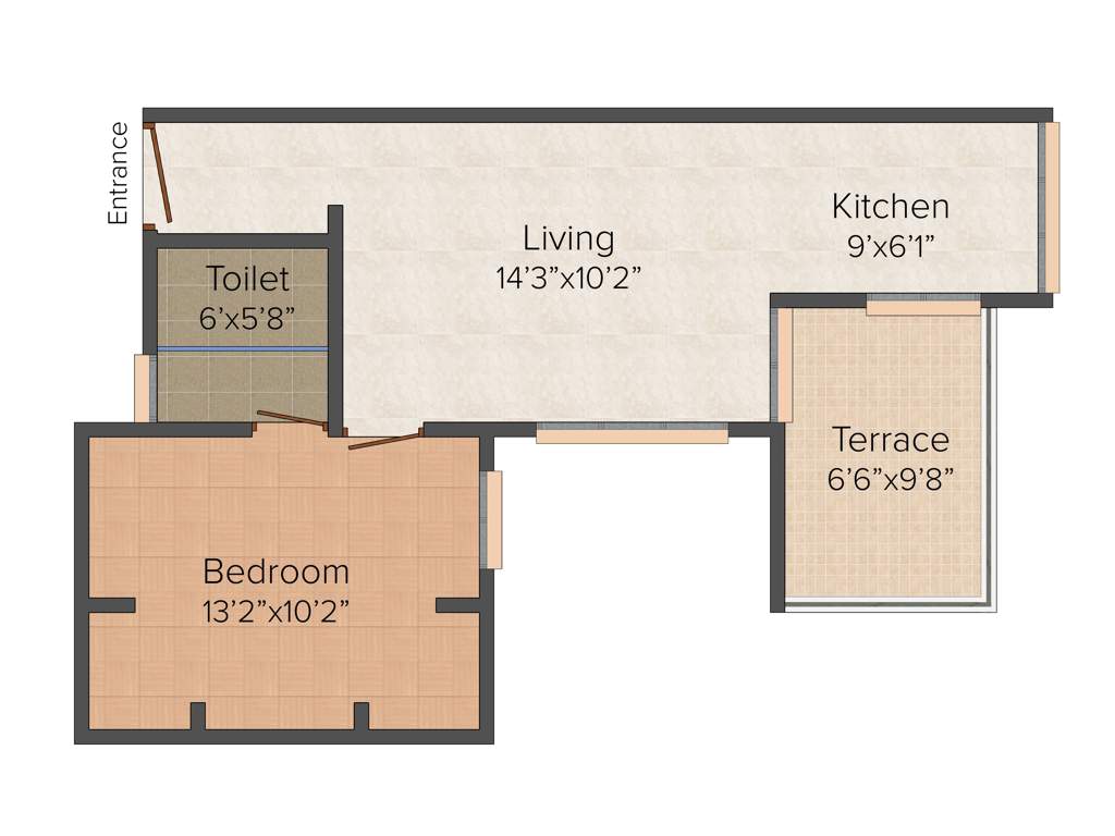 Krish The Pavillion (1BHK+1T (529 sq ft) 529 sq ft)